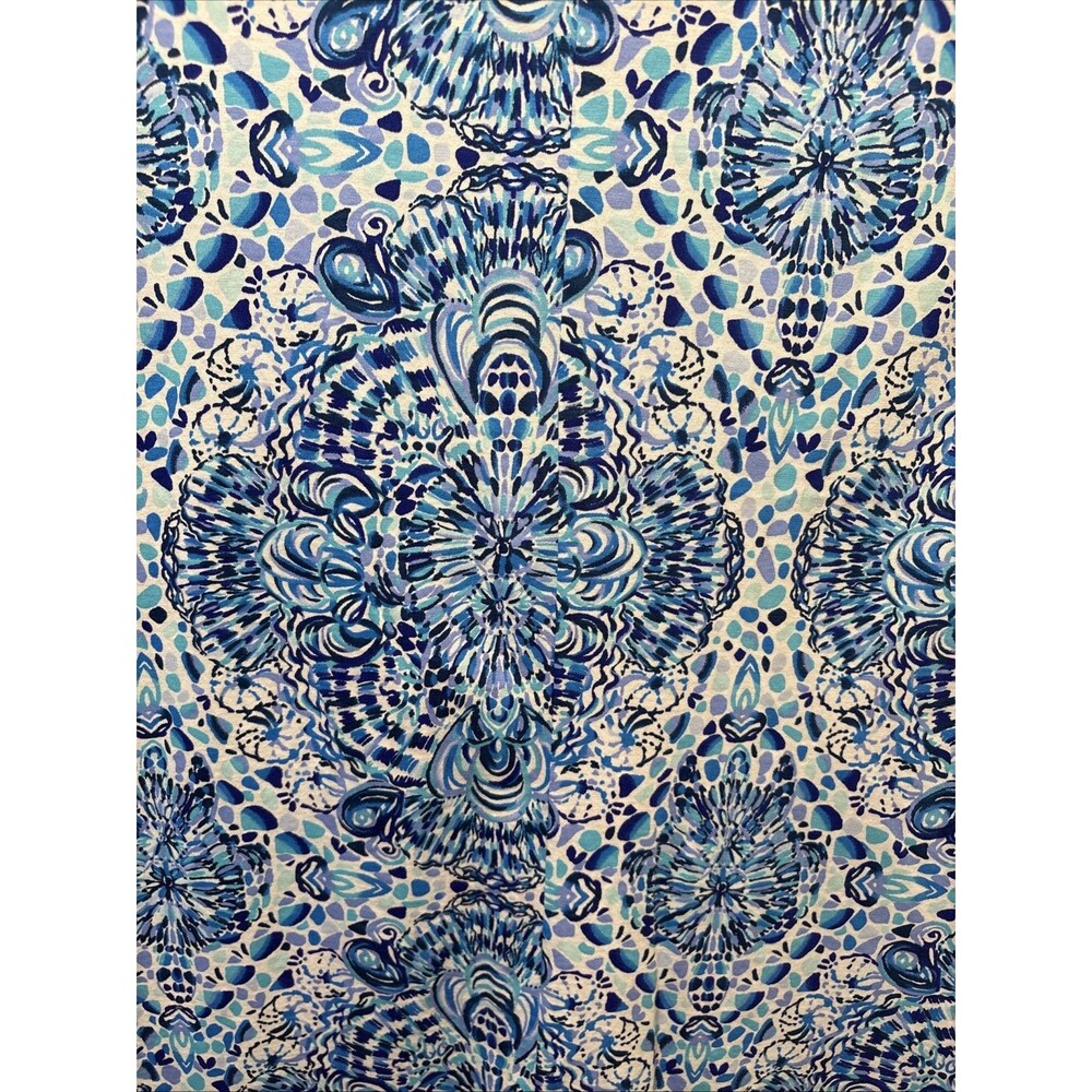 Lilly Pulitzer Pima Cotton Amina Swing Dress 001501 V Neck Sleeveless Blue Sm